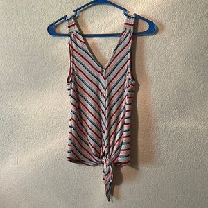 🧶Angled Stripes Bohemian Tank🧶